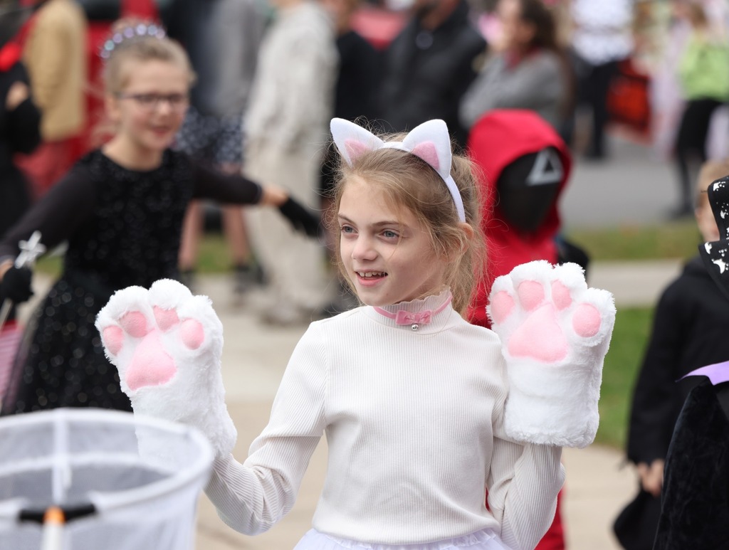 Students during the annual Halloween parade
