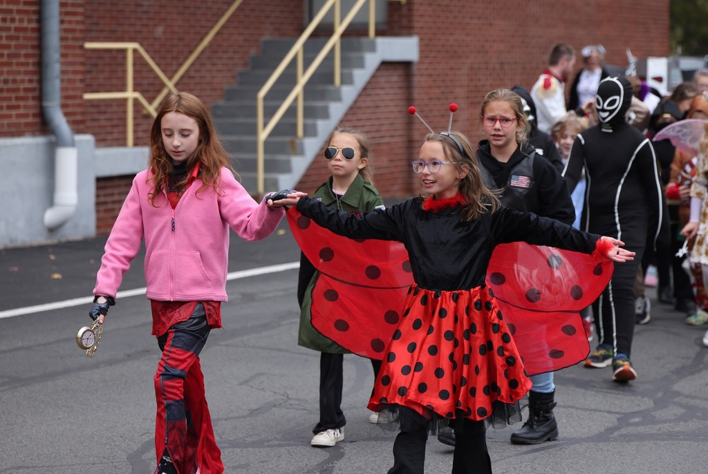 Students during the annual Halloween parade