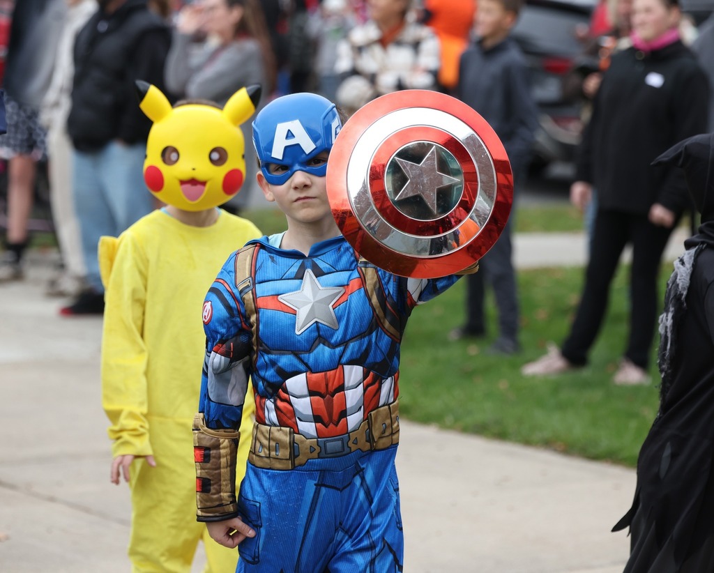 Students during the annual Halloween parade