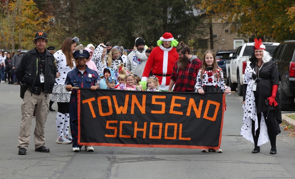 Students during the annual Halloween parade