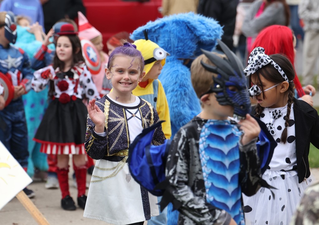 Students during the annual Halloween parade
