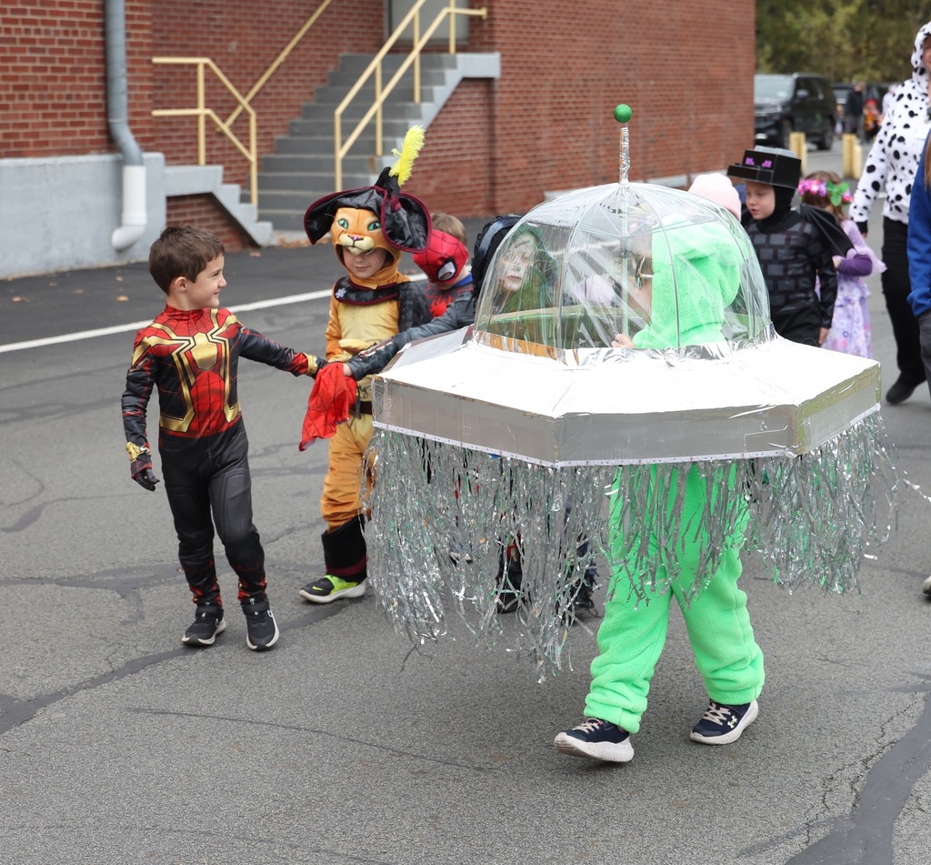 Students during the annual Halloween parade