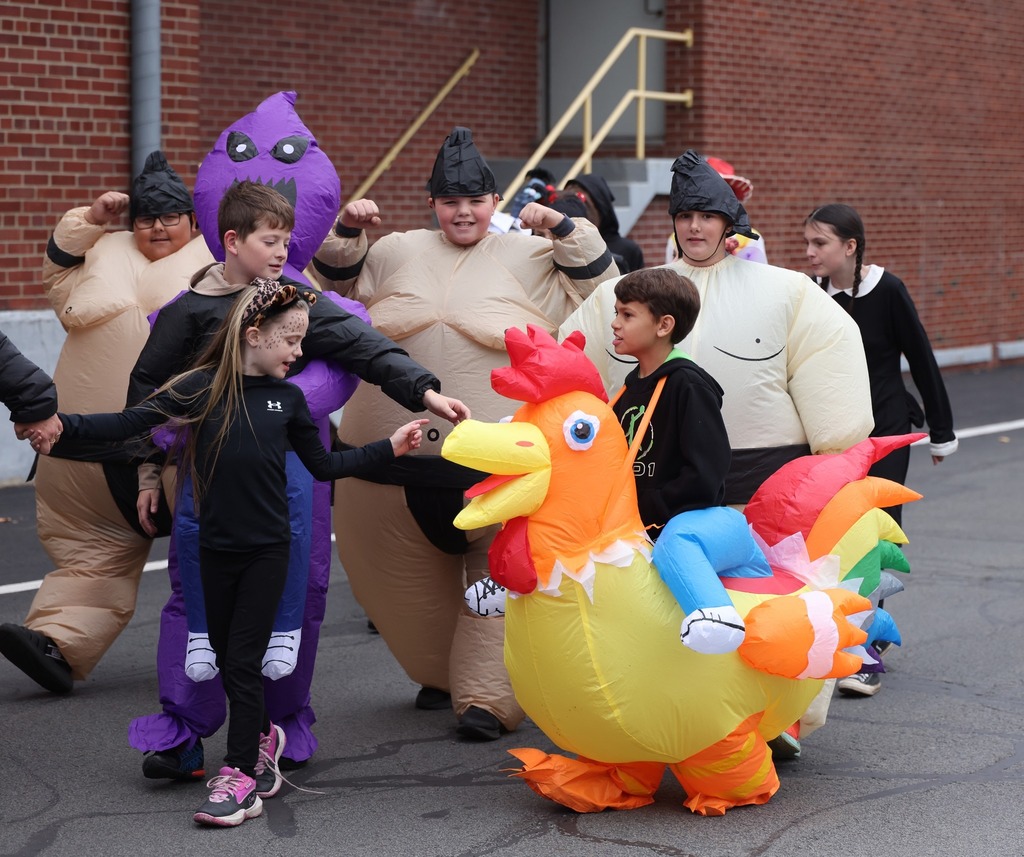 Students during the annual Halloween parade