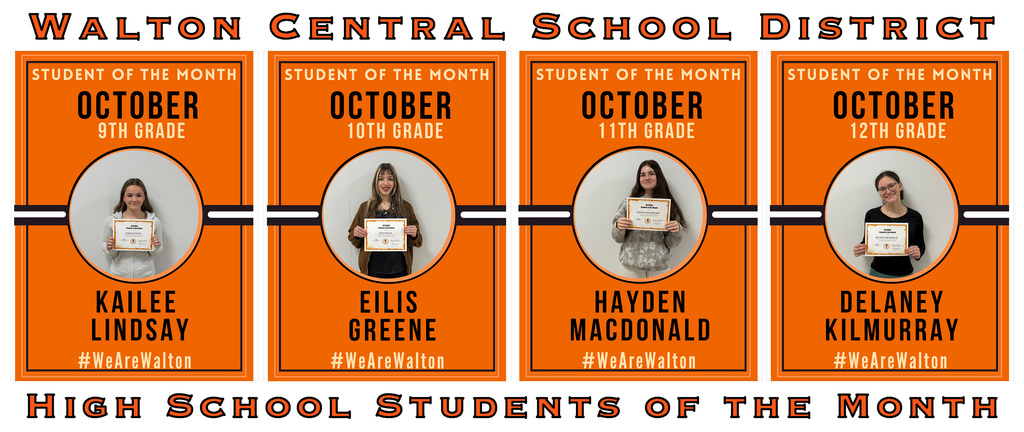 High School students of the month for October 2025