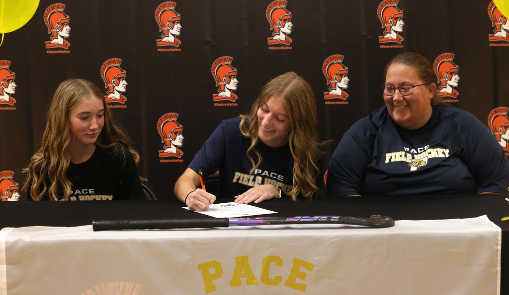 Chasidy Constable signs to play Division II field hockey at Pace University next fall. 