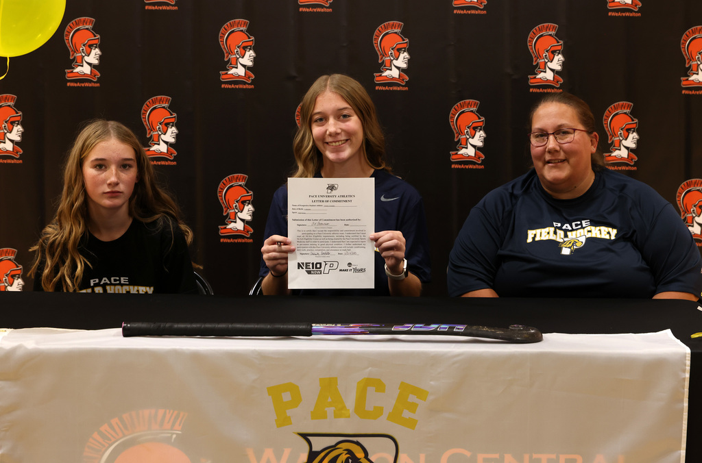 Chasidy Constable signs to play Division II field hockey at Pace University next fall. 