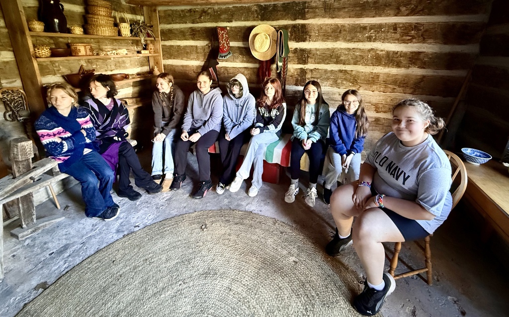 Students at the Fenimore Farm tour. 