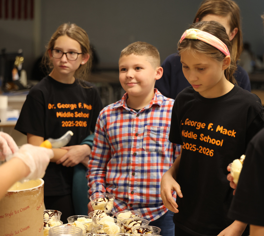 Students taking part in the middle school wellness day activities