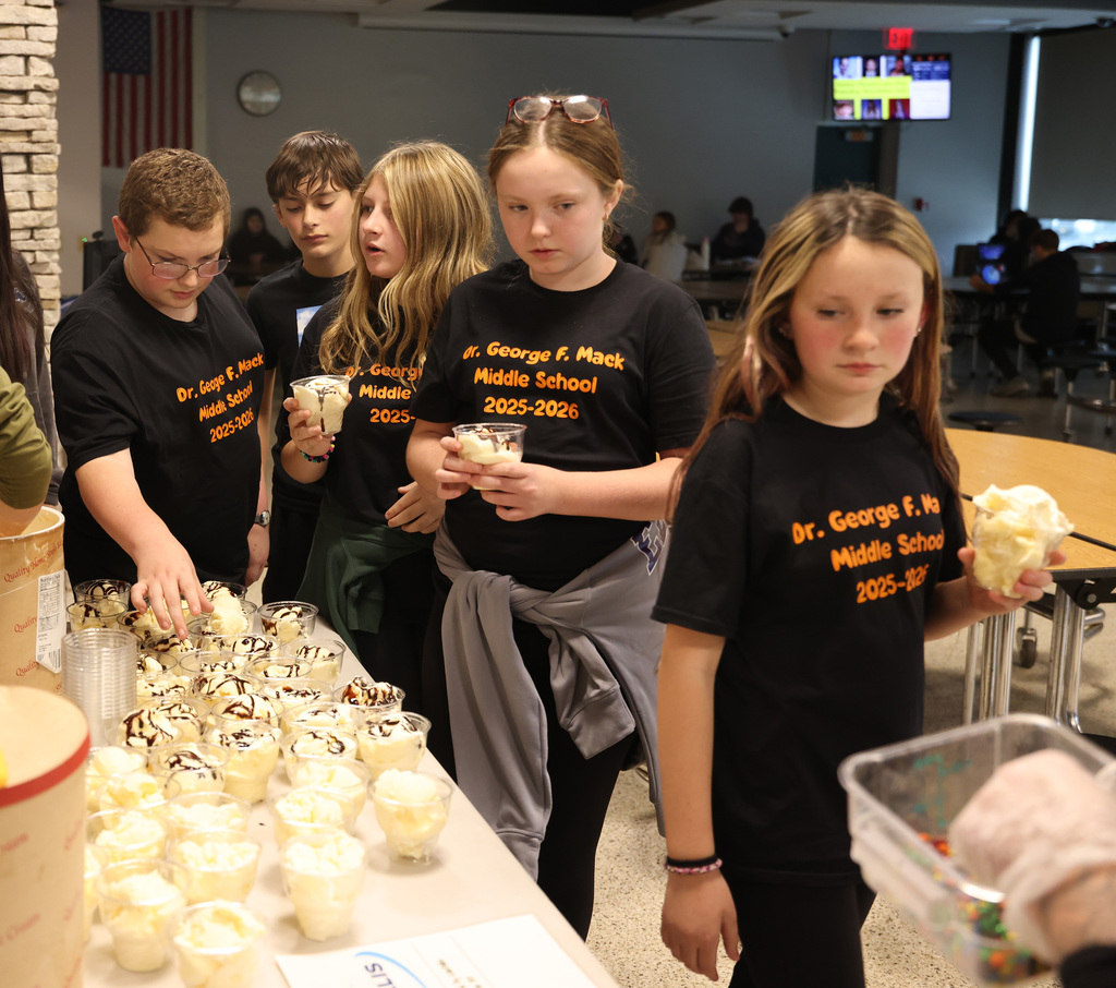 Students taking part in the middle school wellness day activities