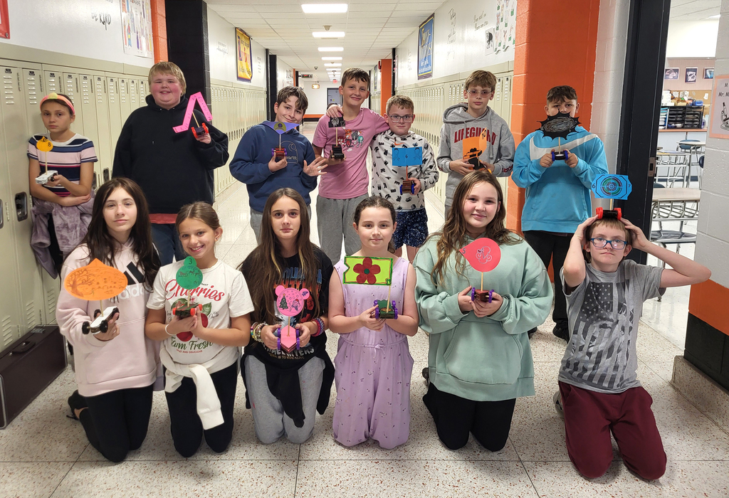 The Makerspace class with their cars
