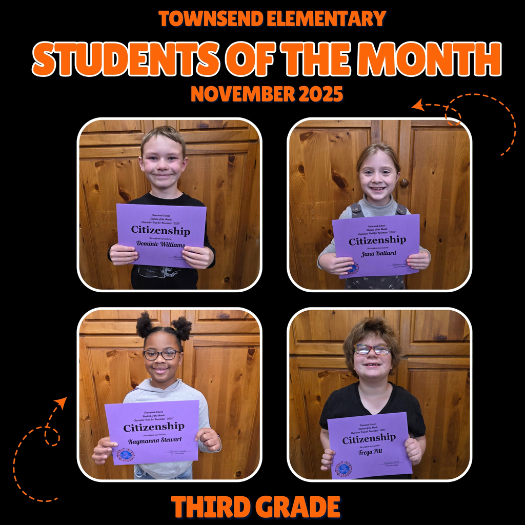 Third grade Students of the Month for November