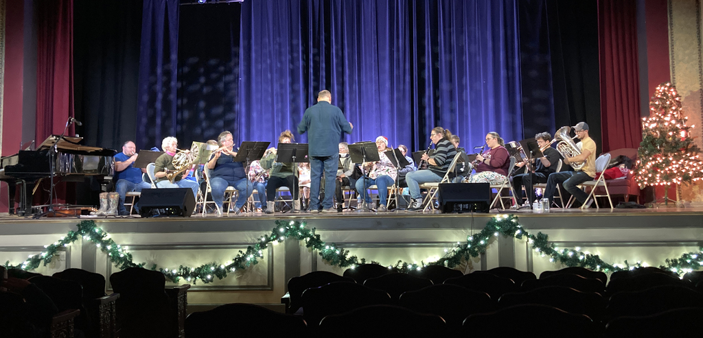 Rehearsal photo from the Hometown Christmas Show
