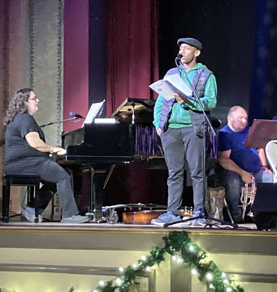 Rehearsal photo from the Hometown Christmas Show