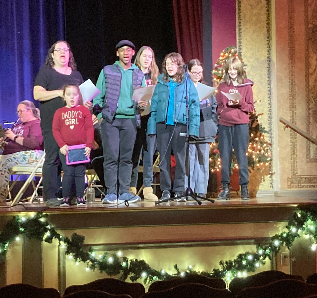 Rehearsal photo from the Hometown Christmas Show