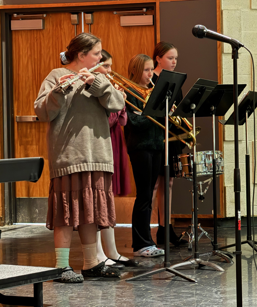 Students performing during the middle school concert.