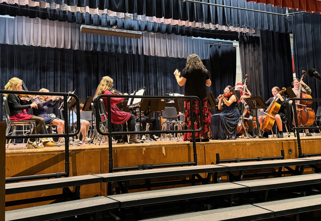 Students performing during the middle school concert.