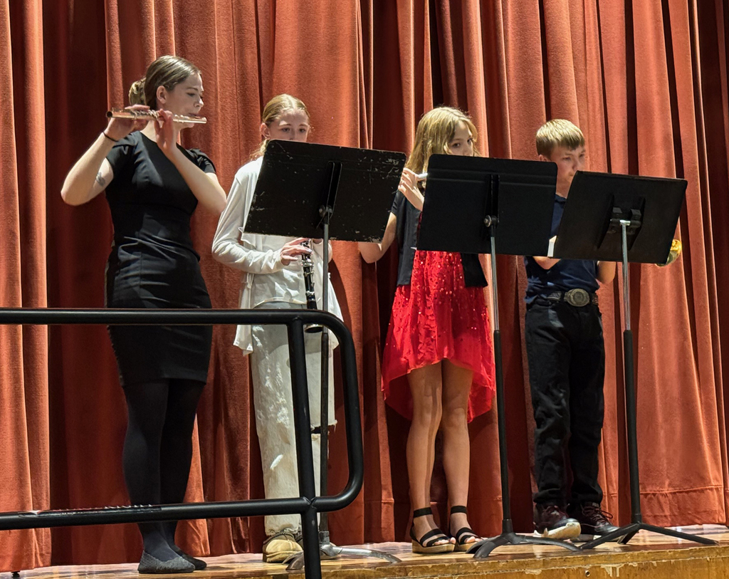 Students performing during the middle school concert.