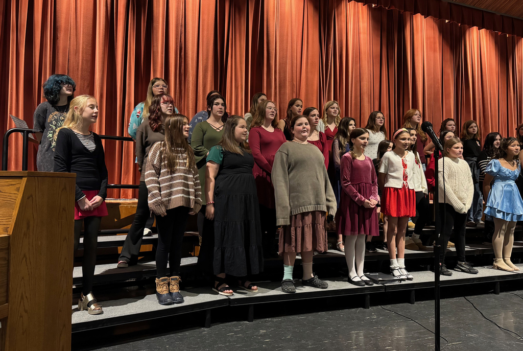 Students performing during the middle school concert.