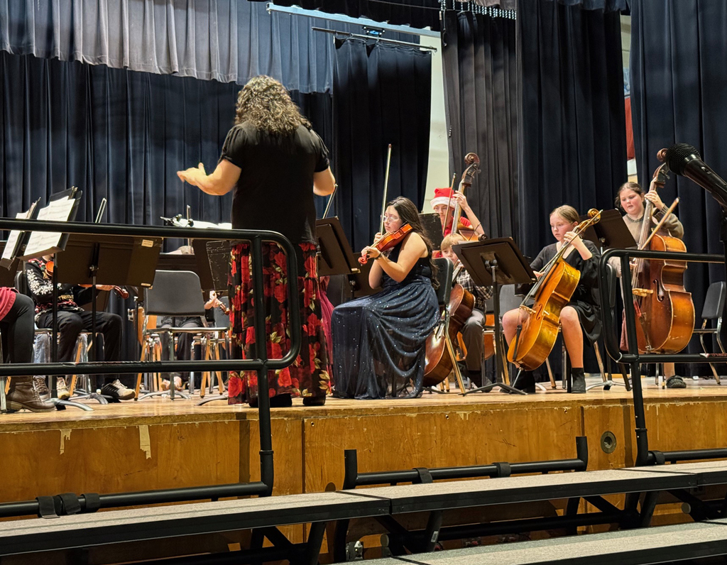 Students performing during the middle school concert.