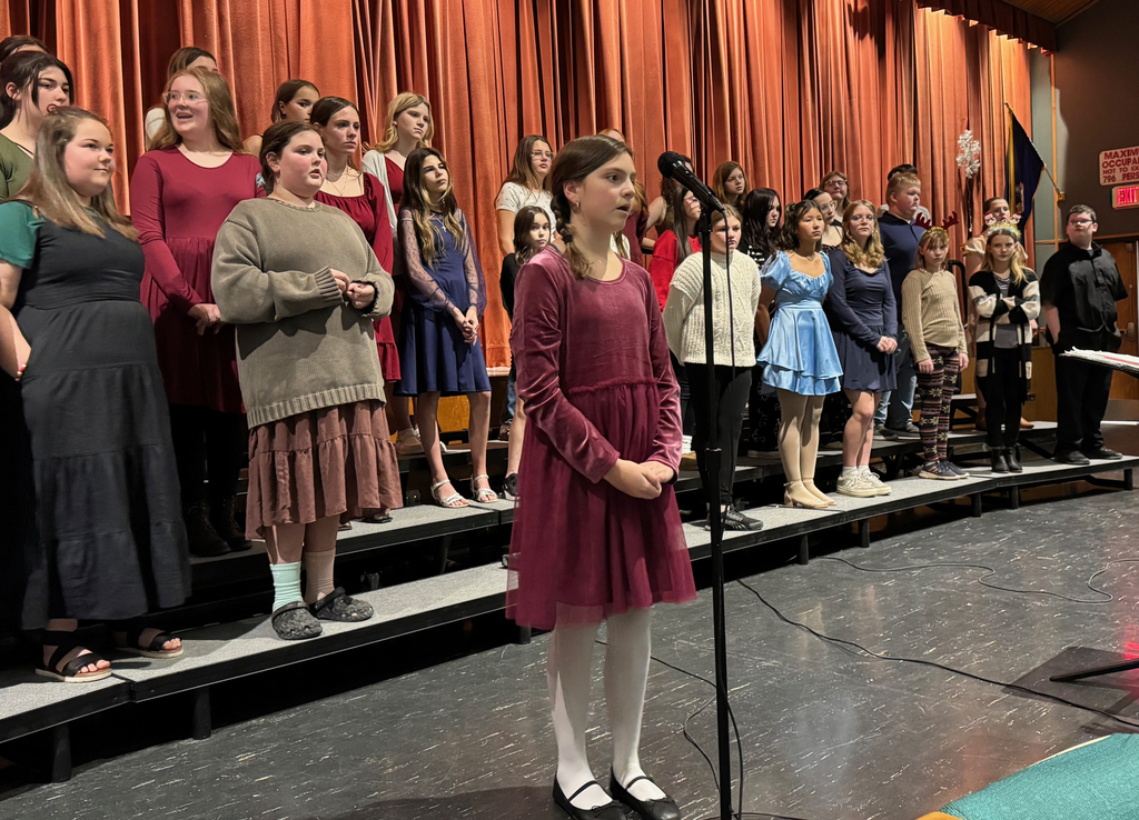 Students performing during the middle school concert.