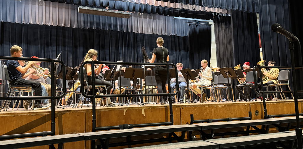 Students performing during the middle school concert.