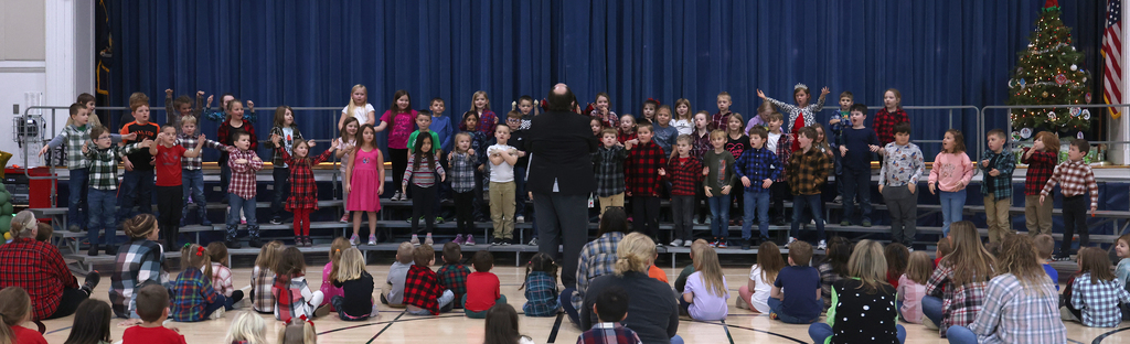Students performing in front of peers