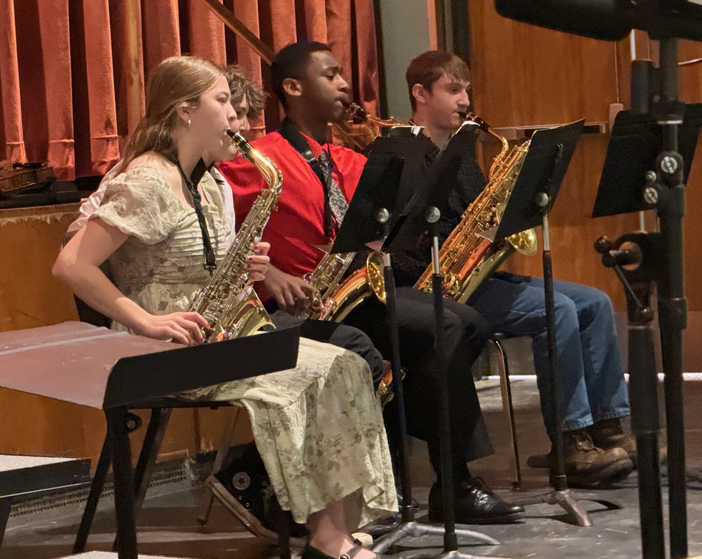 High school students performing during the winter concert