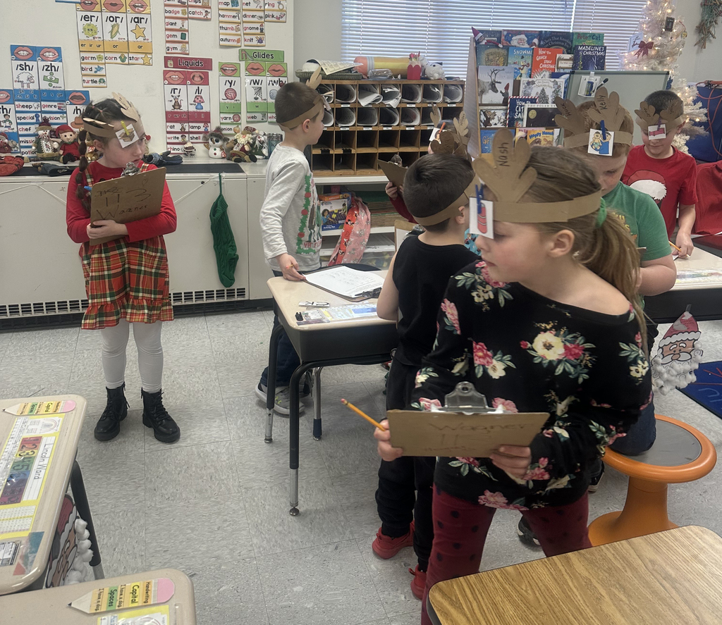 Students taking part in a word game