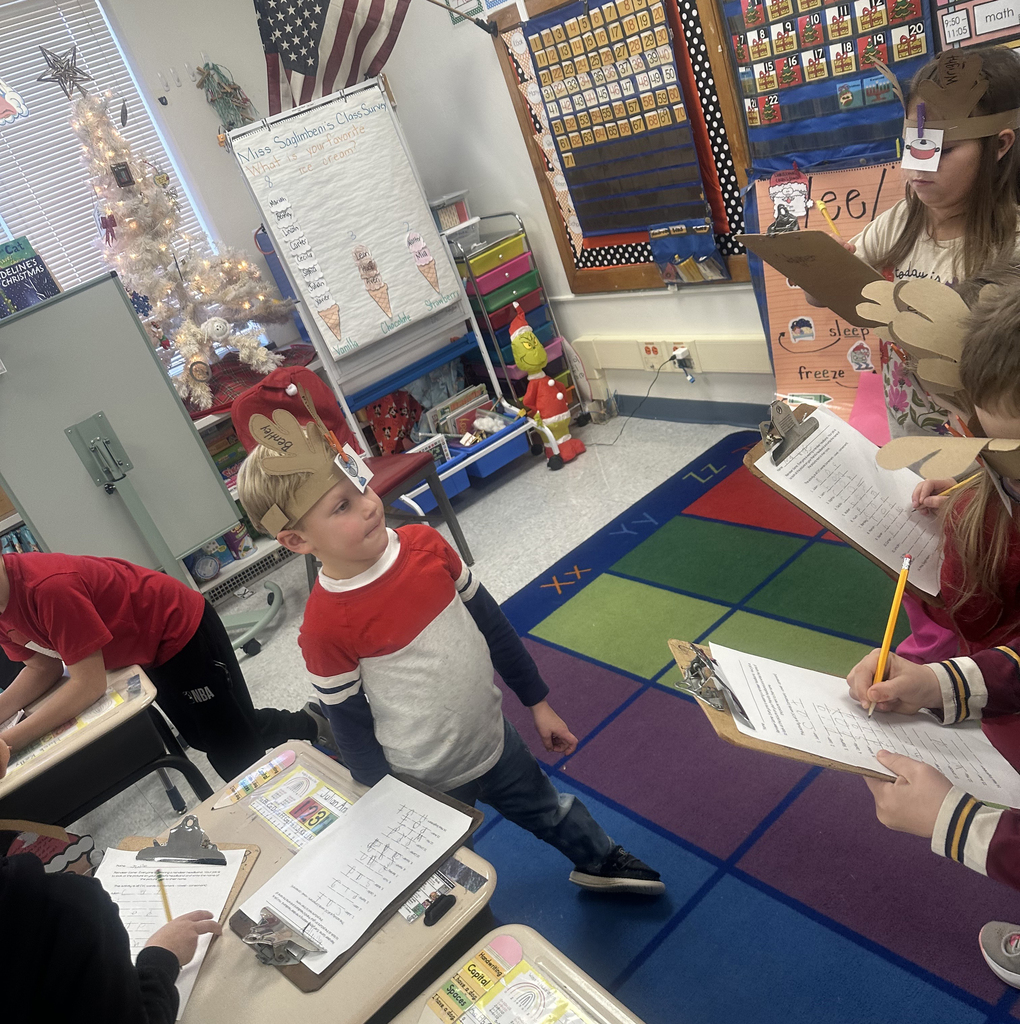 Students taking part in a word game