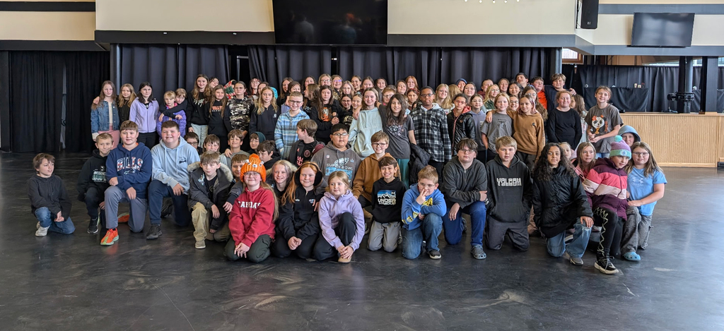 Group photos of students at the musical