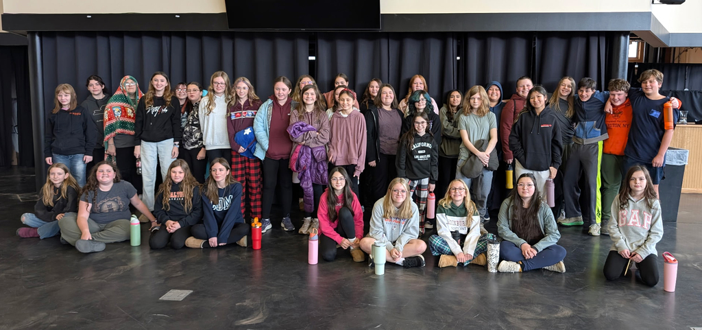 Group photos of students at the musical