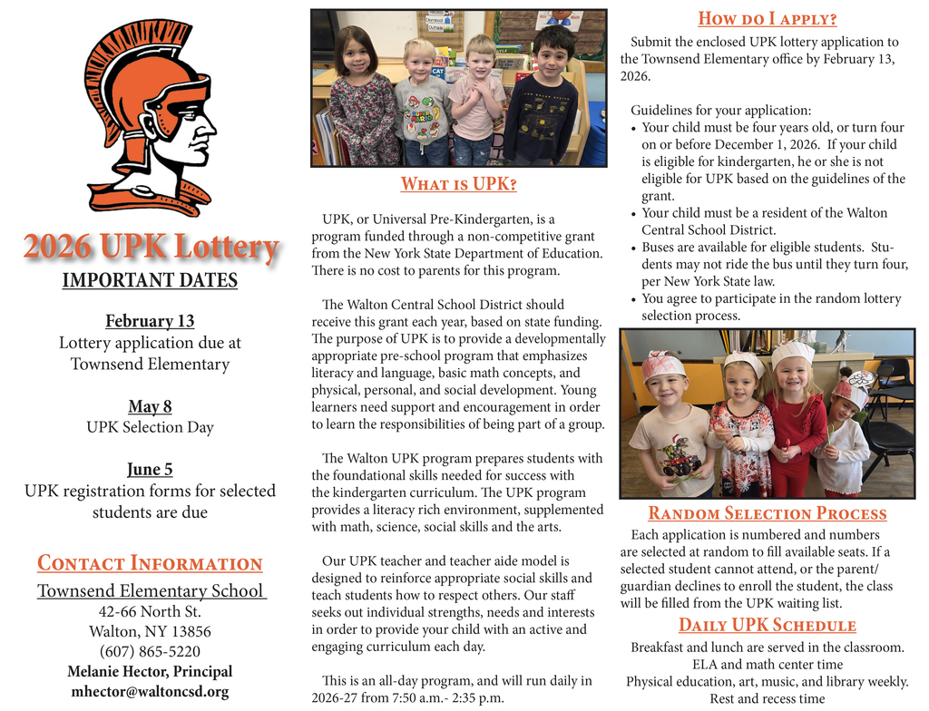 UPK lotto brochure