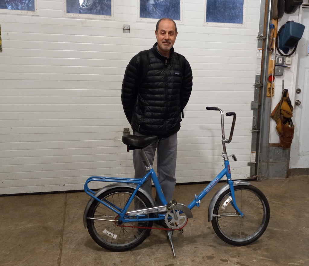 Mr. Salvia and his bike