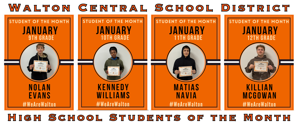 HS students of the month for January