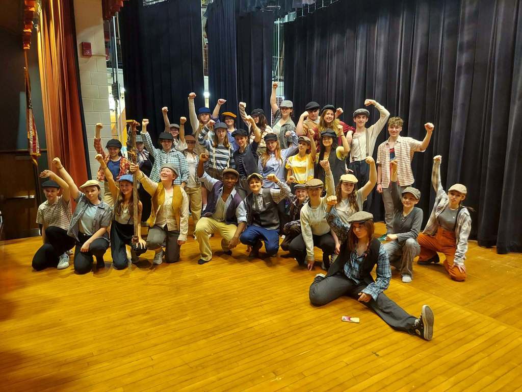 The cast of Newsies