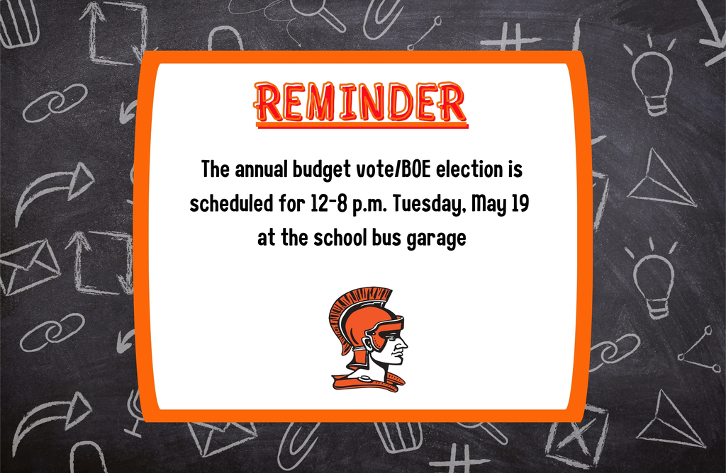 Reminder graphic for budget vote/BOE election