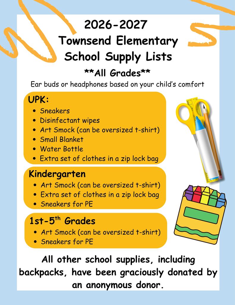 School supplies info