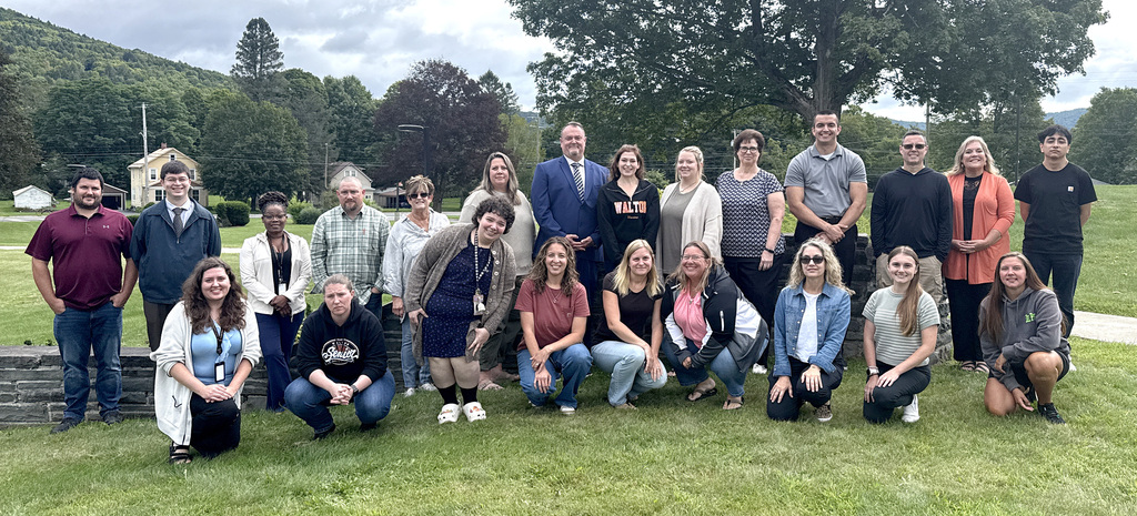 New staff at orientation