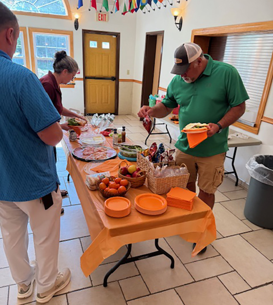 Management team members at a recent retreat. 