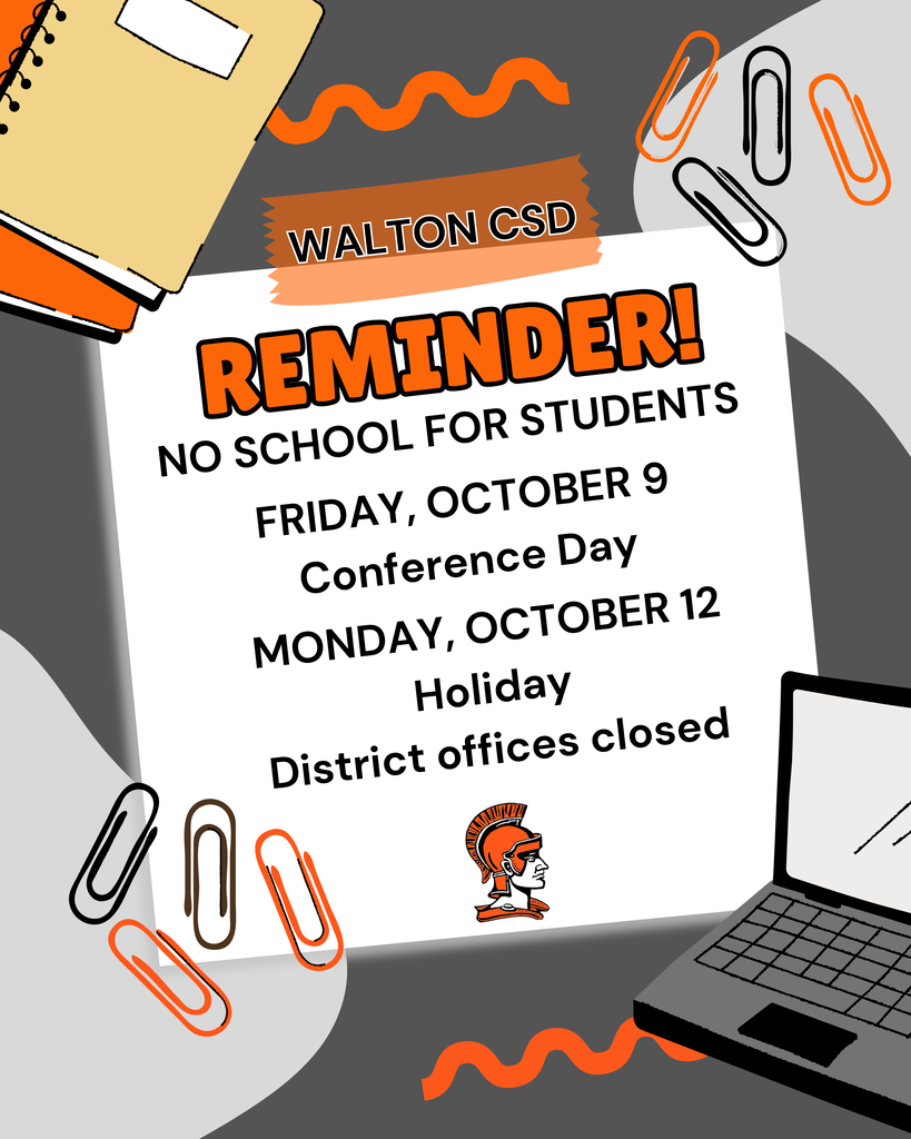 No school reminder graphic