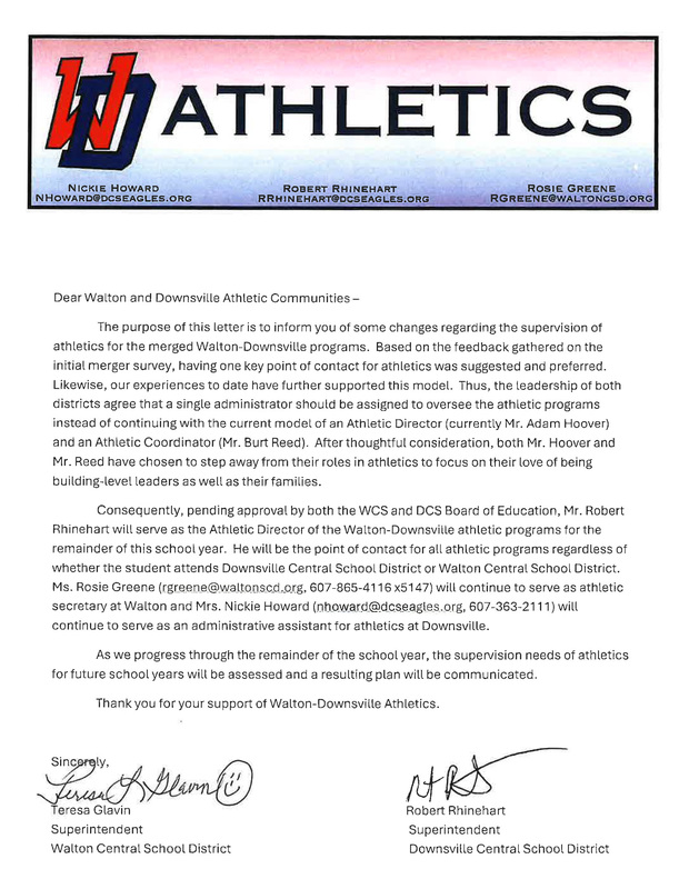 Athletics letter
