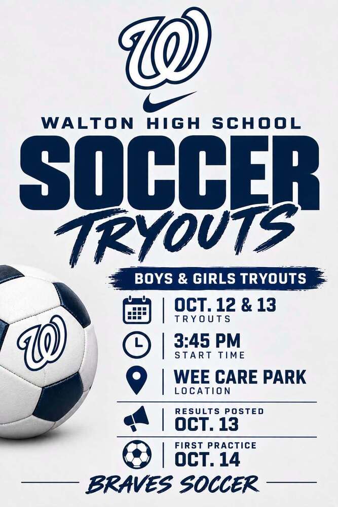 Soccer Tryouts - Oct. 12-13, 2026