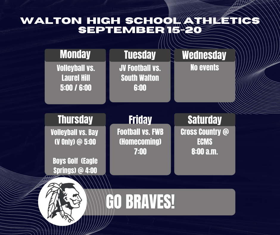 Braves Athletics - Sept. 15-20