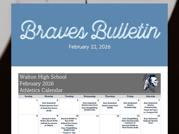 Braves Bulletin 2-23-26