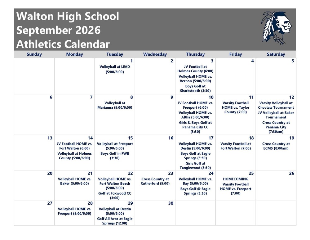 September 2026 Athletics