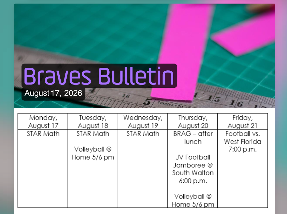 Braves Bulletin - August 17, 2026