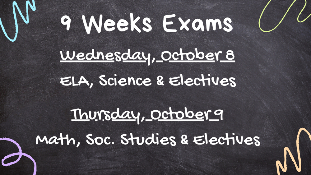 1st Nine Weeks Exams