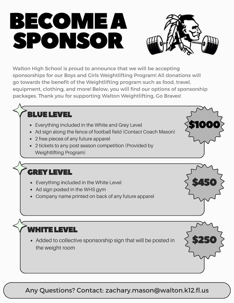 Weightlifting Sponsorships