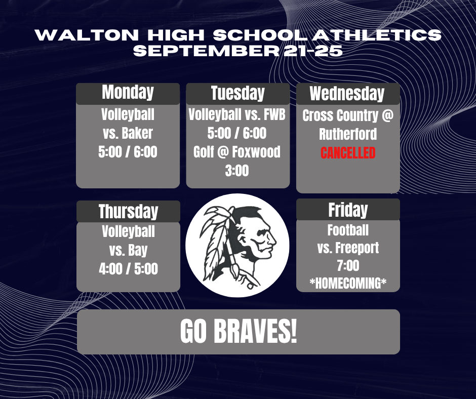 Braves Athletics - Sept. 21-25, 2026