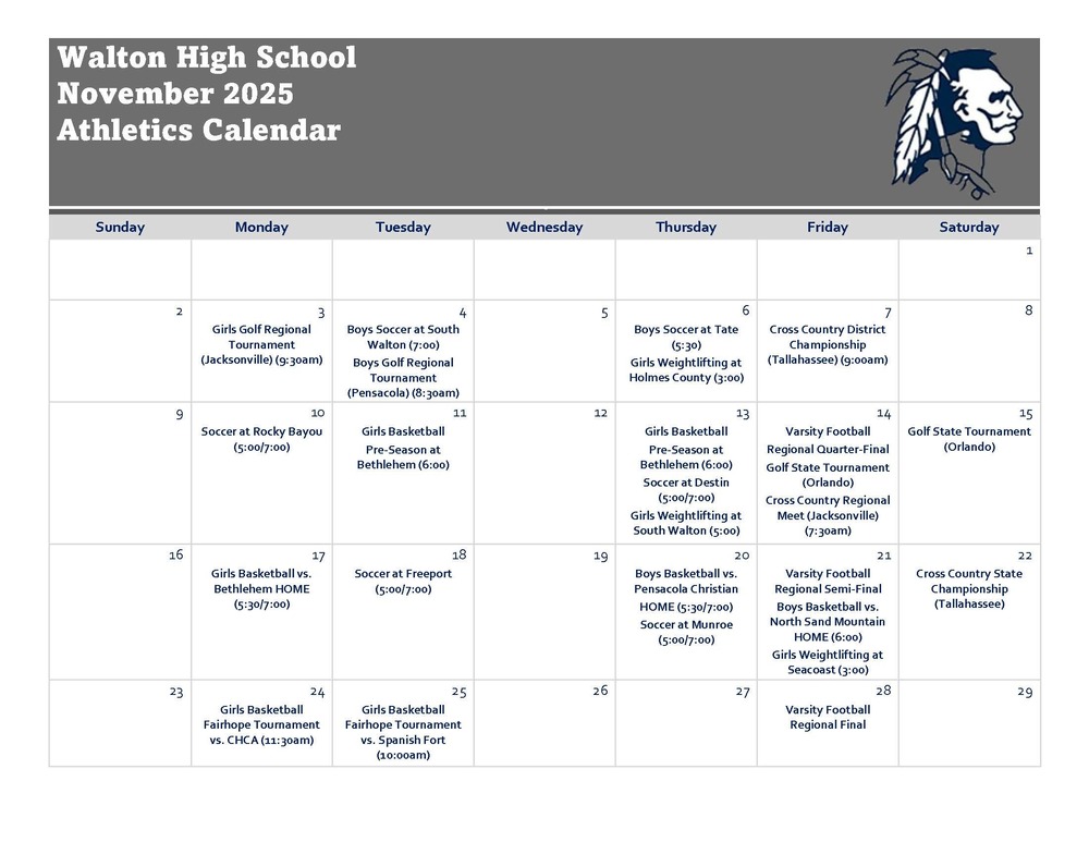 November 2025 Athletics
